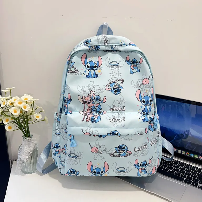 کوله‌پشتی جدید طرح کارتونی استیچ، سبک ژاپنی، جادار و سبک برای مدرسه