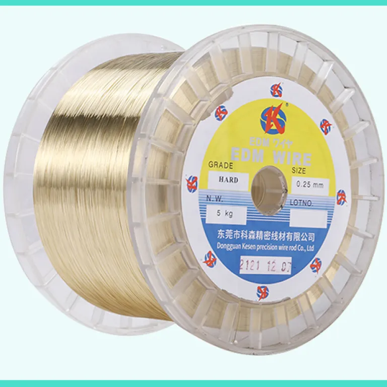 سیم برش تخلیه آهسته EDM سیم مسی الکترود سیم الکترود سیم برنجی با دقت بالا 0.25mm، 0.20mm