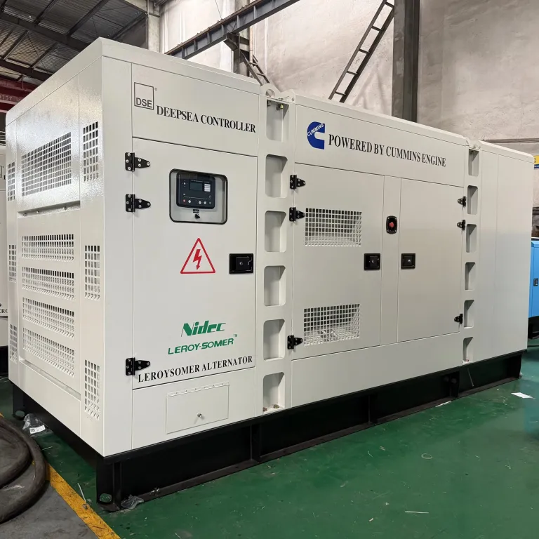 350kw دیزل ژنراتور کم‌صدا کامینز با موتور Cummins و ژنراتور بدون جاروبک مجهز به ATS