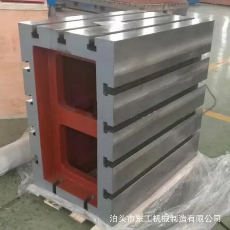 میز کار ماشینابزار چدنی با شیار T، طراحی و تولید پلتفرم کمکی CNC با دقت بالا