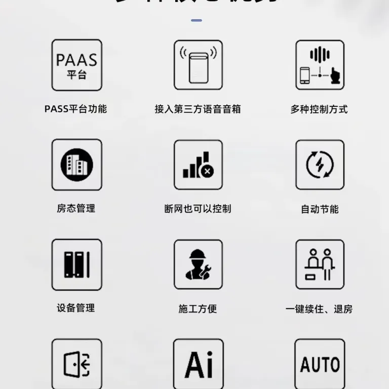 پنل هوشمند مشکی کلید و پریز برق هتل با قابلیت اتصال ترکیبی و کنترل صوتی Xiaodu و کارتخوان برق 2.4G
