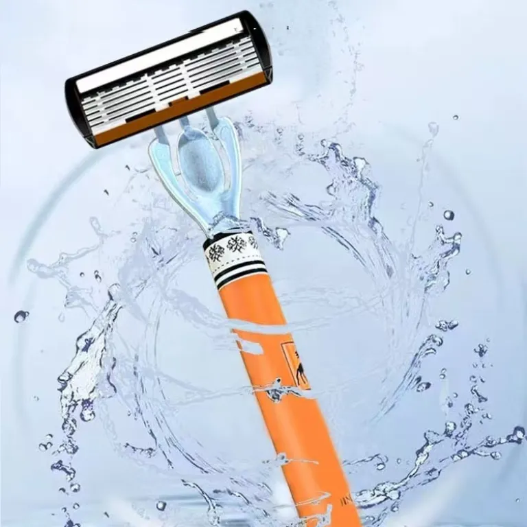 ارسال مستقیم تکی، تیغههای ریشتراش دستی 6 لایه جدید مخصوص آقایان، شش لبه با دسته، سازگار با ژیله