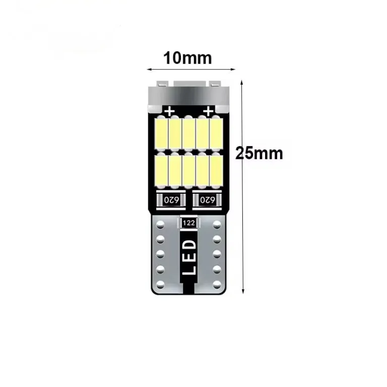 چراغ LED خودرو T10 4014 26SMD ضد خطا و پرنور W5W چراغ مطالعه و پلاک
