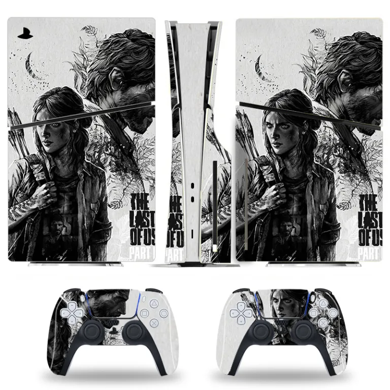 PS5 برچسب محافظ رنگی برای کنسول اسلیم، استیکر اسکین مخصوص مدل دیجیتال و دیسک‌خور با طرح کارتونی