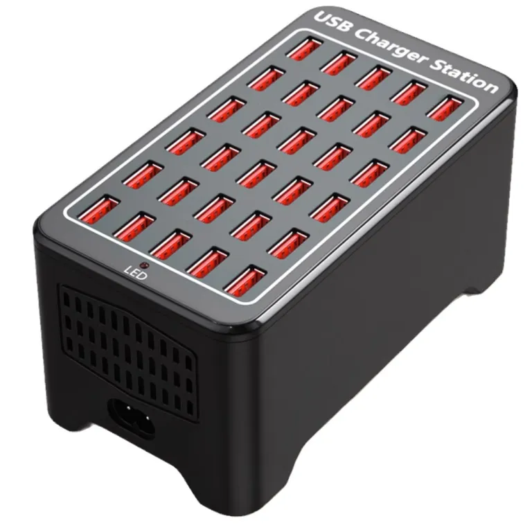 شارژر چند پورت USB پرقدرت 150W با 10 پورت، 15 پورت، 20 پورت و 30 پورت، مناسب مصارف بین‌المللی 1A2A