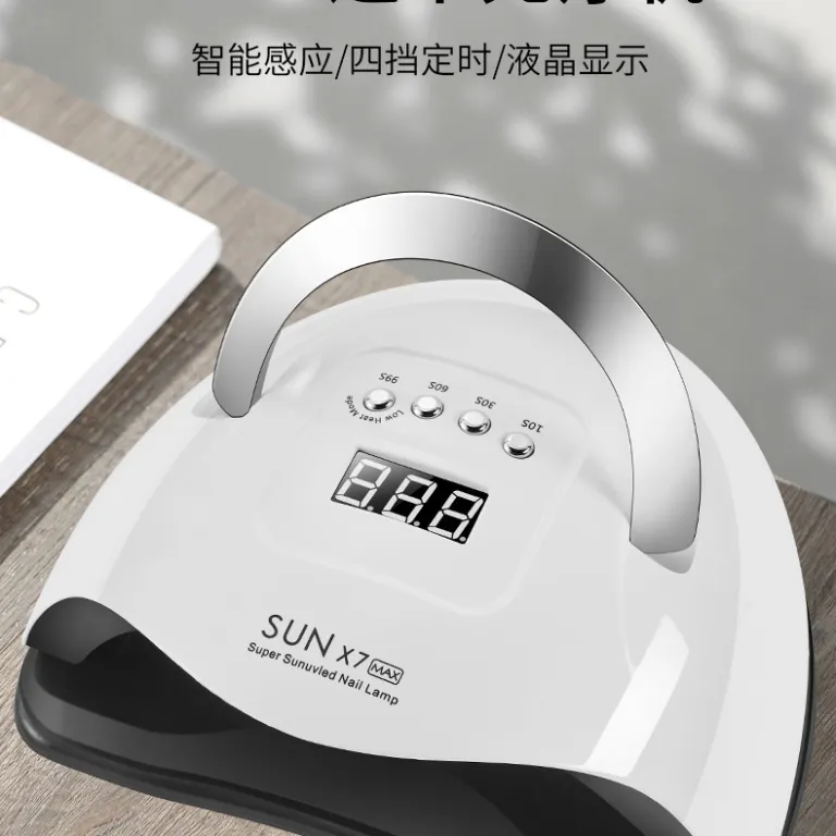 فروش مستقیم کارخانه SUNX7MAX دستگاه ژلیش ناخن 180W لامپ خشککن ناخن با سنسور خودکار و دو منبع نور