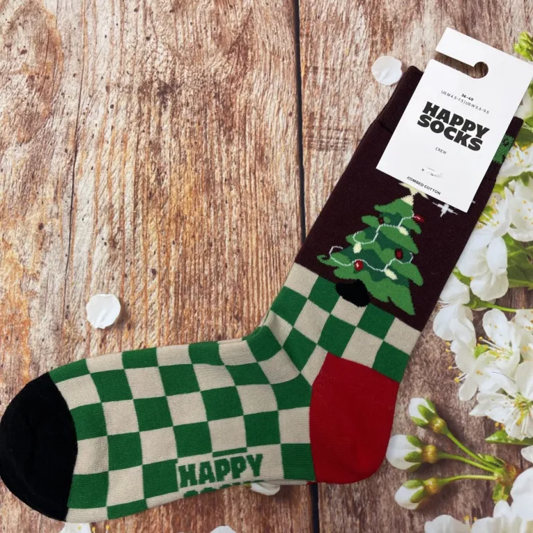 جوراب زنانه رنگارنگ HappySocks طرح کارتونی بامزه مدل اینستاگرامی نیمه‌ساقه بیرونی خیابانی