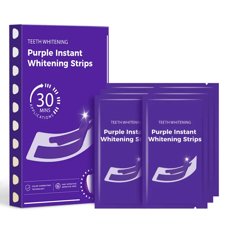 جدید کراسبوردر V34 نوار سفیدکننده دندان بنفش WhiteningStrips سفیدکننده دندان روشنکننده و ضد زردی
