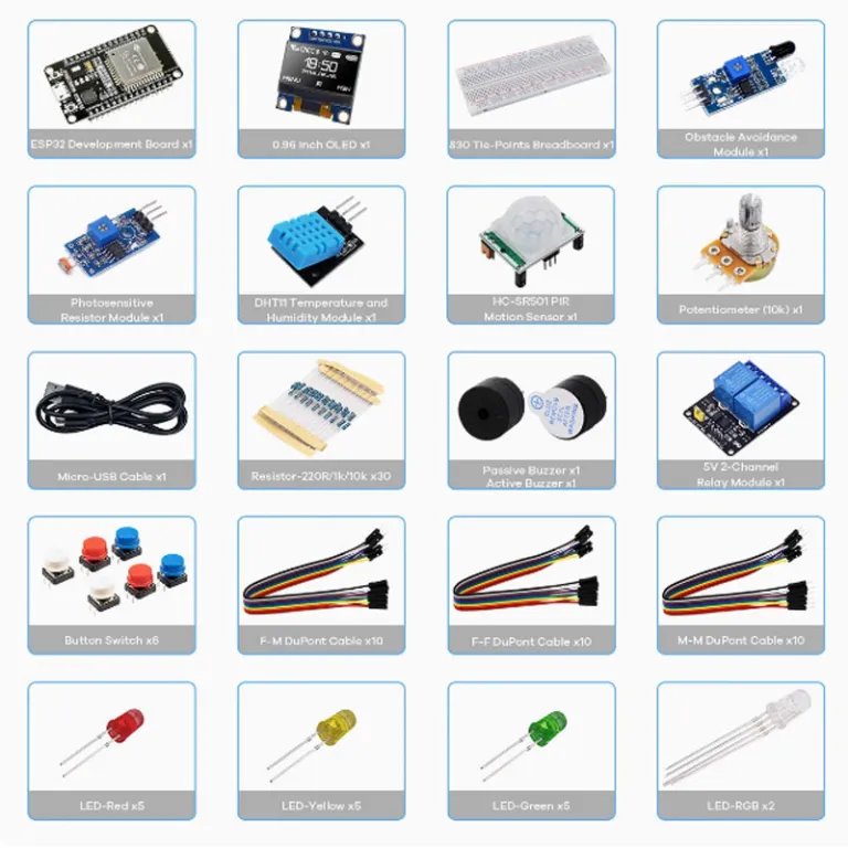 کیت سازنده ESP32، کیت ماژول Starter Kit برای ESP32 ESP-32S ماژول وای‌فای
