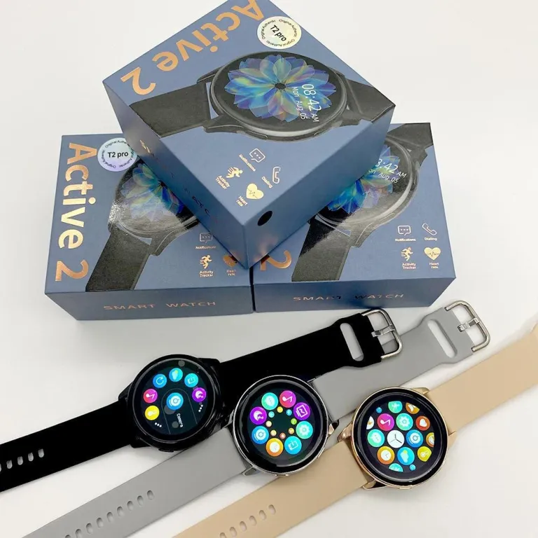 ساعت هوشمند ⌚️T2Pro صفحه‌نمایش گرد بلوتوثی با قابلیت مکالمه، سنجش ضربان قلب و فشار خون 1.52 ساعت ورزشی لمسی تمام‌صفحه