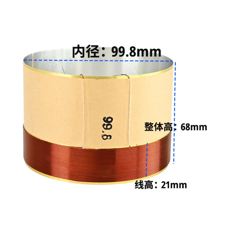 49.5 75.5 99.5mm سیم‌پیچ مسی خالص ووفر 10 12 اینچ 15 اینچ 100 هسته قطعات تعمیر بلندگو