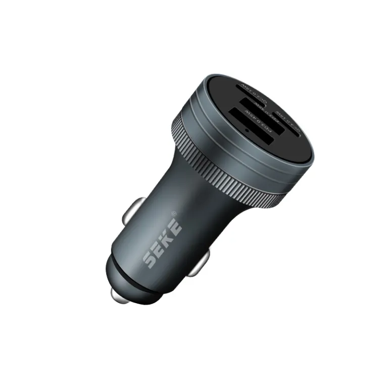 آداپتور فندکی شارژ سریع دو پورت A+C شی‌کو C18 PD30W مناسب شارژ گوشی‌های اپل و اندروید