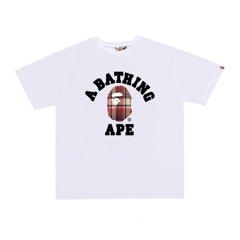 تی‌شرت BAPE تابستانی طرح سر میمون استتاری مردانه و زنانه استایل ژاپنی موجودی عمده