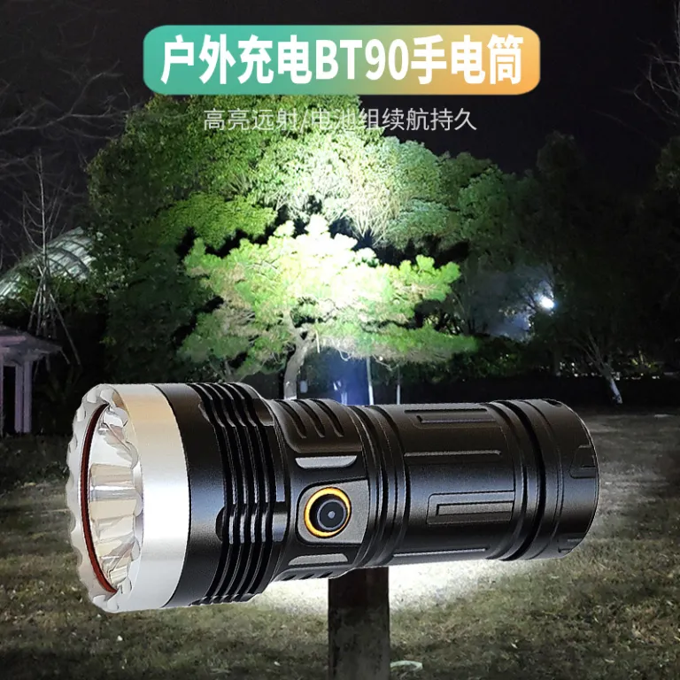 چراغ قوه LED جدید قابل شارژ با بدنه آلومینیومی و برد بلند، مجهز به دیود لیزری BT90