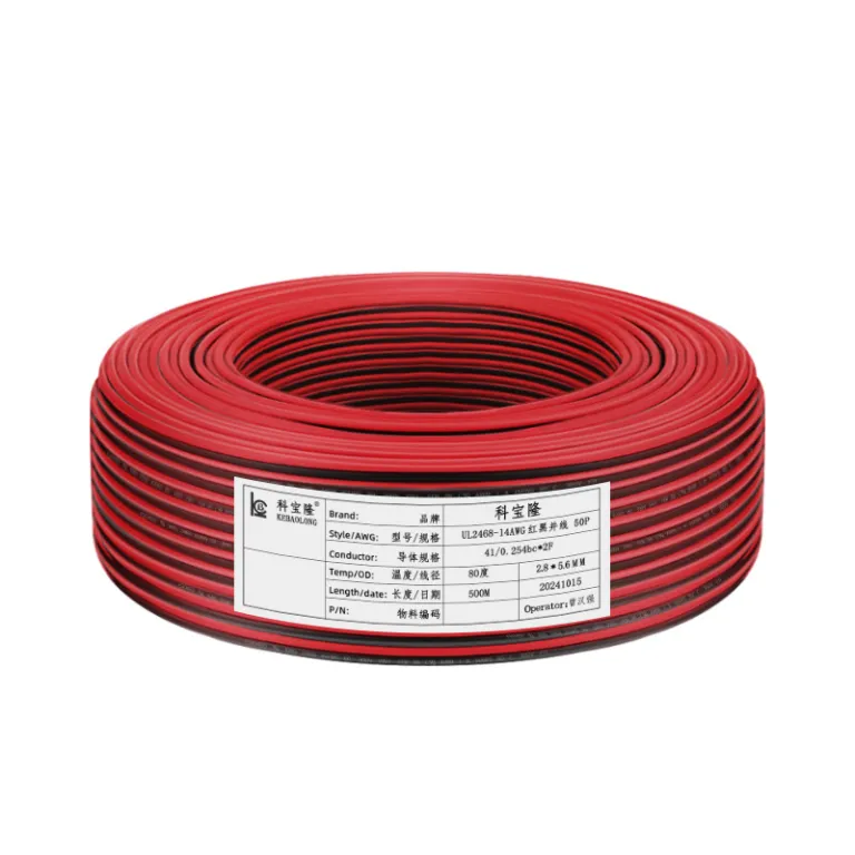 سیم الکترونیکی موازی دوتایی UL2468 قرمز و مشکی 14 شماره 16 18 20 22 24 26AWG