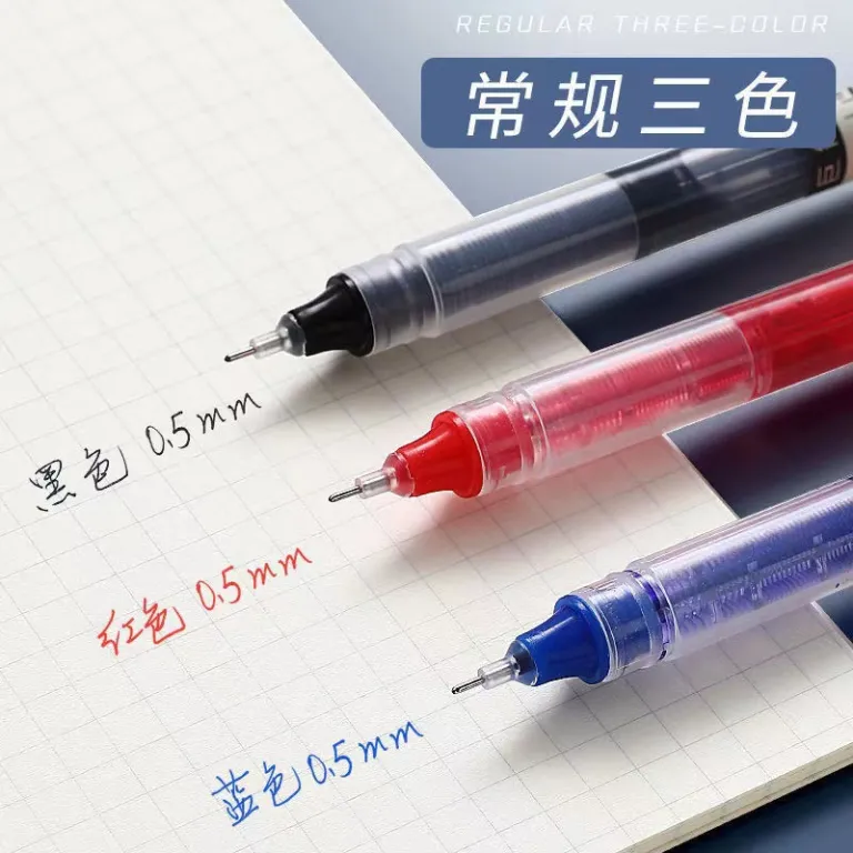 خودکار روان با جوهر خشک‌شونده سریع 0.5mm در رنگ‌های قرمز و مشکی، عمده لوازم اداری