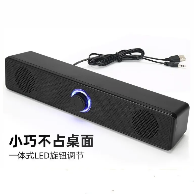 اسپیکر بلوتوثی سیمدار باریک برونمرزی برای دسکتاپ خانگی با دو بلندگو و بیس قوی مخصوص کامپیوتر 350TS