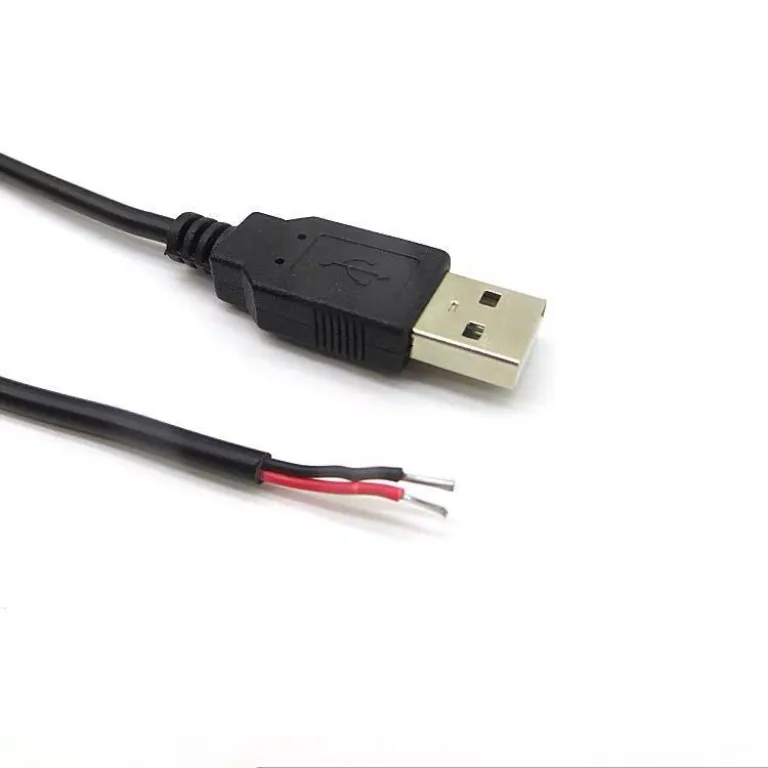 کابل شارژ 0.3 تخت USB2 هسته USB تکسر قلعاندود شده کابل تغذیه USB کابل برق نری تکسر دو هسته