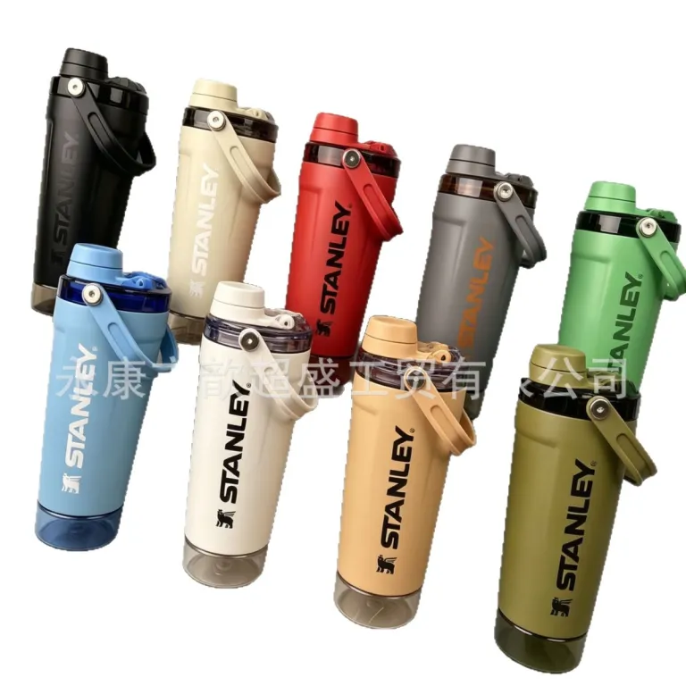 شیکر Stanley 304 فلاسک استیل ضدزنگ، ظرفیت بالا مناسب باشگاه، بطری ورزشی دسته‌دار آمریکایی