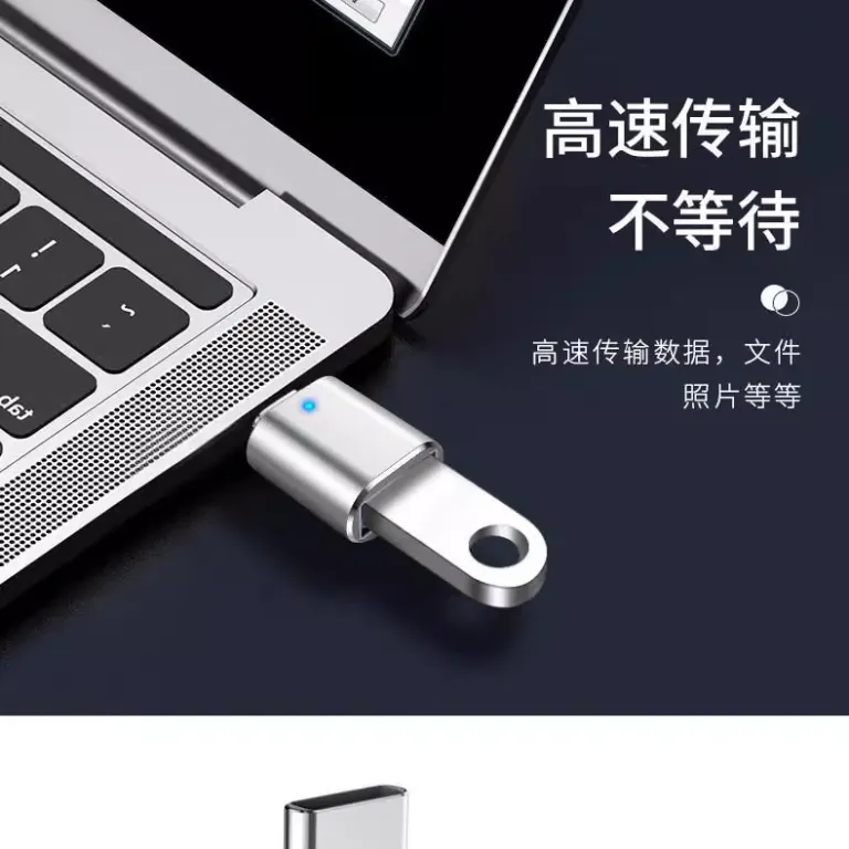 مبدل تایپ سی OTG برای گوشی، فلش مموری و کارت خوان با نشانگر LED usb3.05g