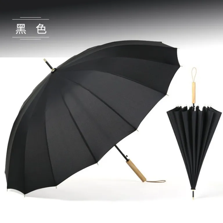 چتر دسته‌چوبی کلاسیک با قابلیت چاپ لوگو مناسب باران و آفتاب 16K اتوماتیک تبلیغاتی و صادراتی