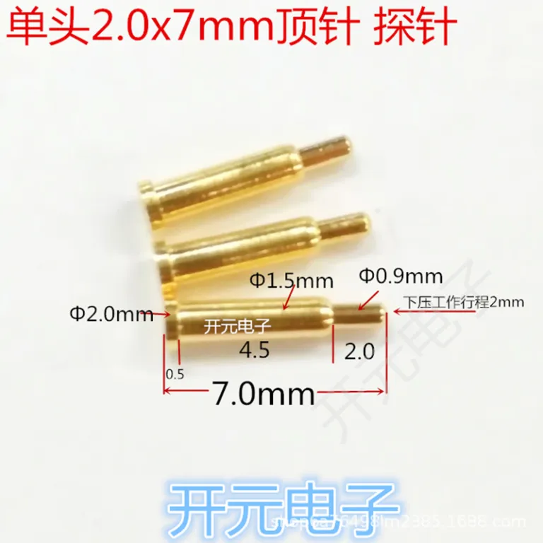 پین شارژ 2.0x5mm پروب آنتن Φ2.0*5mm پین پوگو Φ2.0*5 پین پروب باتری