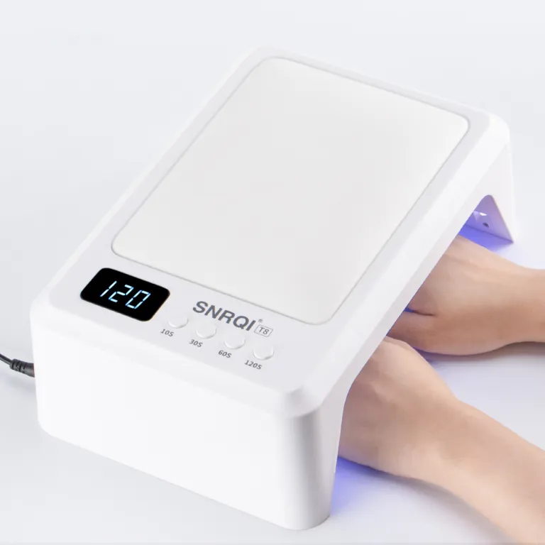 چراغ UV پرقدرت خشک‌کن سریع لاک ژل دو دست با طراحی یک‌خطی و قابل حمل