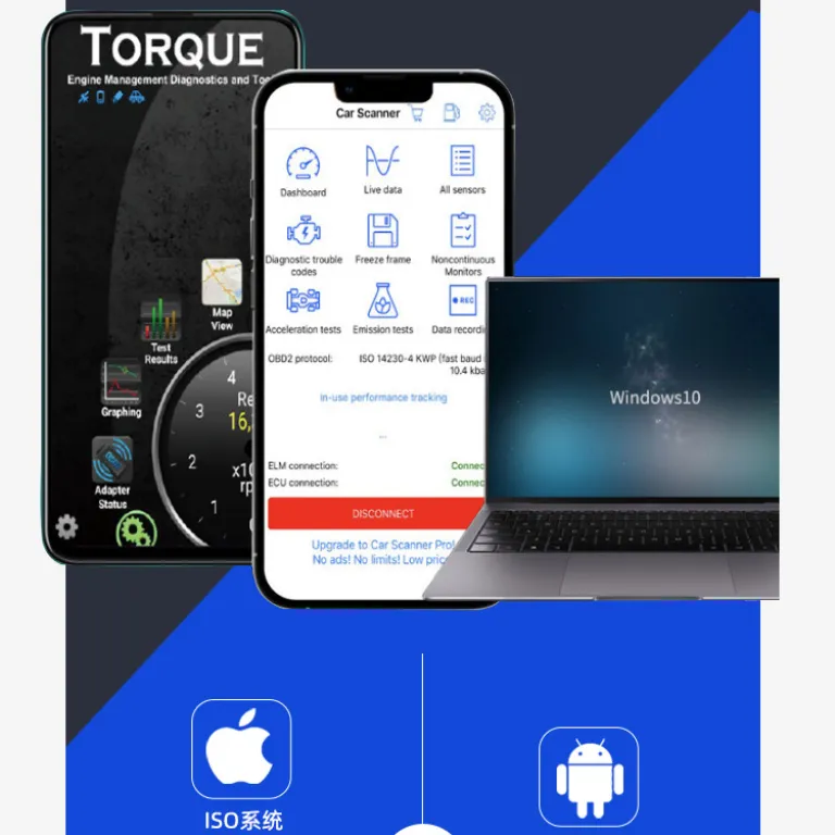 دستگاه عیبیاب خودرو ELM327 دومود 5.1 بلوتوث obd2 مینی v2.1 Bluetooth
