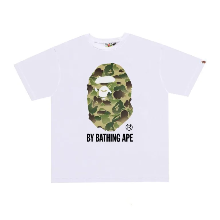 تی‌شرت BAPE تابستانی طرح سر میمون استتاری مردانه و زنانه استایل ژاپنی موجودی عمده