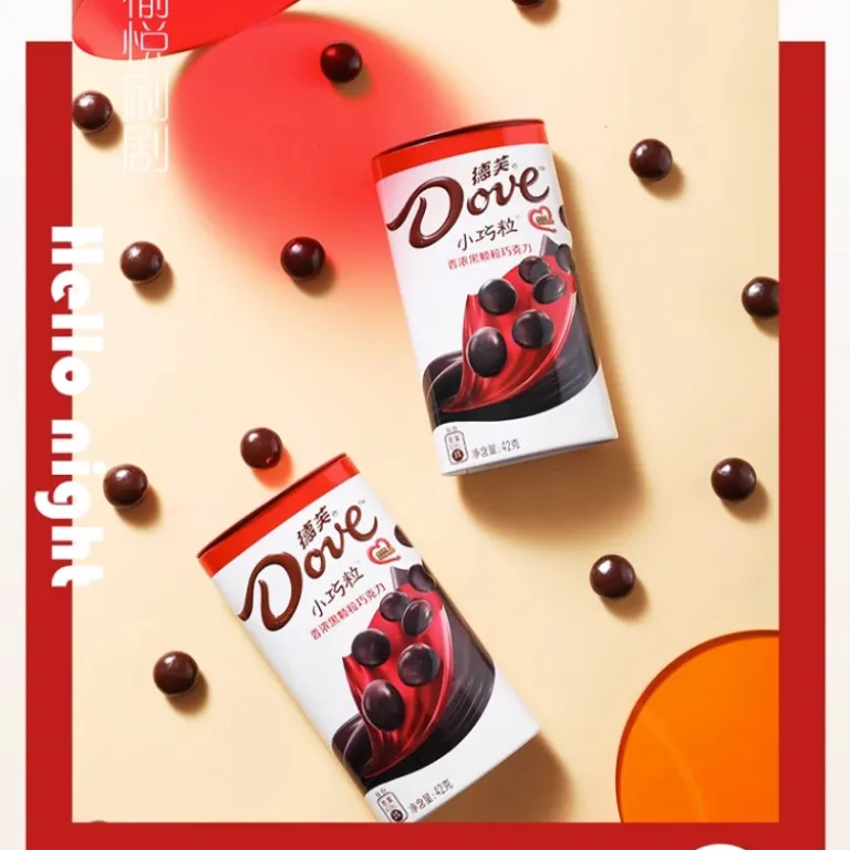 شکلات داوه Dove 42g بسته‌بندی قابل حمل، شکلات تلخ دانه‌ای خوش‌عطر برای عصرانه و مهمانی