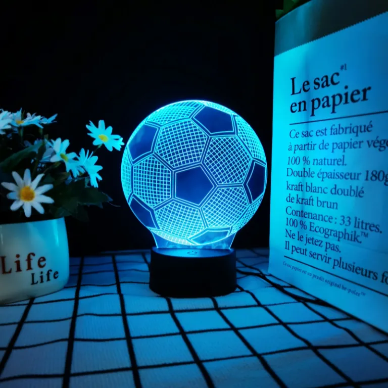چراغ خواب LED لمسی هفت‌رنگ با کنترل از راه دور و پورت USB سری توپ بسکتبال، فوتبال و والیبال مخصوص صادرات 3D