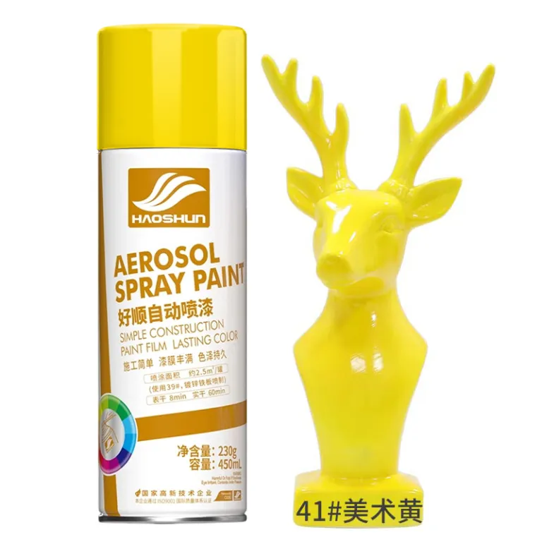 اسپری رنگ 450ml هاوشون ضدزنگ فلز در رنگ‌های مشکی سفید قرمز برای مصارف خانگی و تغییر رنگ خودرو