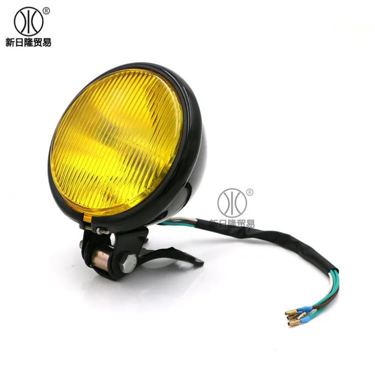 چراغ جلوی فلزی رترو مناسب موتورسیکلت 12v چراغ جلوی رترو یونیورسال مخصوص صادرات