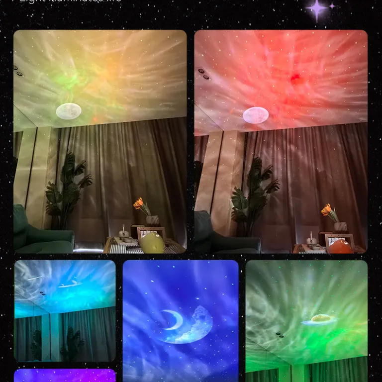 چراغ خواب کریسمسی با کنترل از راه دور، اسپیکر بلوتوثی، پخش موسیقی از طریق USB، پروژکتور آسمان پرستاره برای اتاق خواب، هدیه فرهنگی و خلاقانه