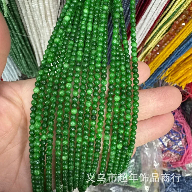 2mm3mm4mm مهره‌های گرد کوچک سنگ طبیعی، لوازم جانبی زیورآلات، آمیتیست، آونتورین سبز، تورمالین، مهره‌های DIY عمده