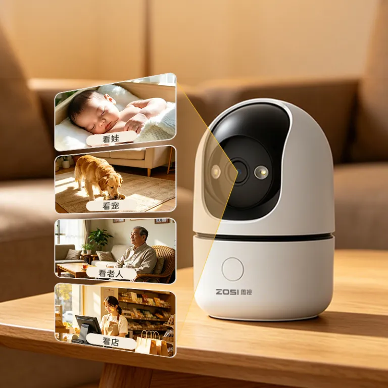 دوربین مداربسته بی‌سیم داخلی با قابلیت کنترل از راه دور، کیفیت تصویر 360، دید در شب، مکالمه دوطرفه و اتصال هوشمند