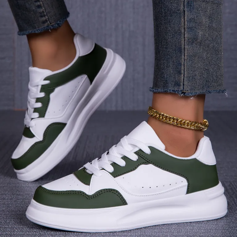 کفش اسپرت تخت زنانه و مردانه طرح کرهای، سبک و راحت با بند، مناسب پیادهروی و استفاده روزمره