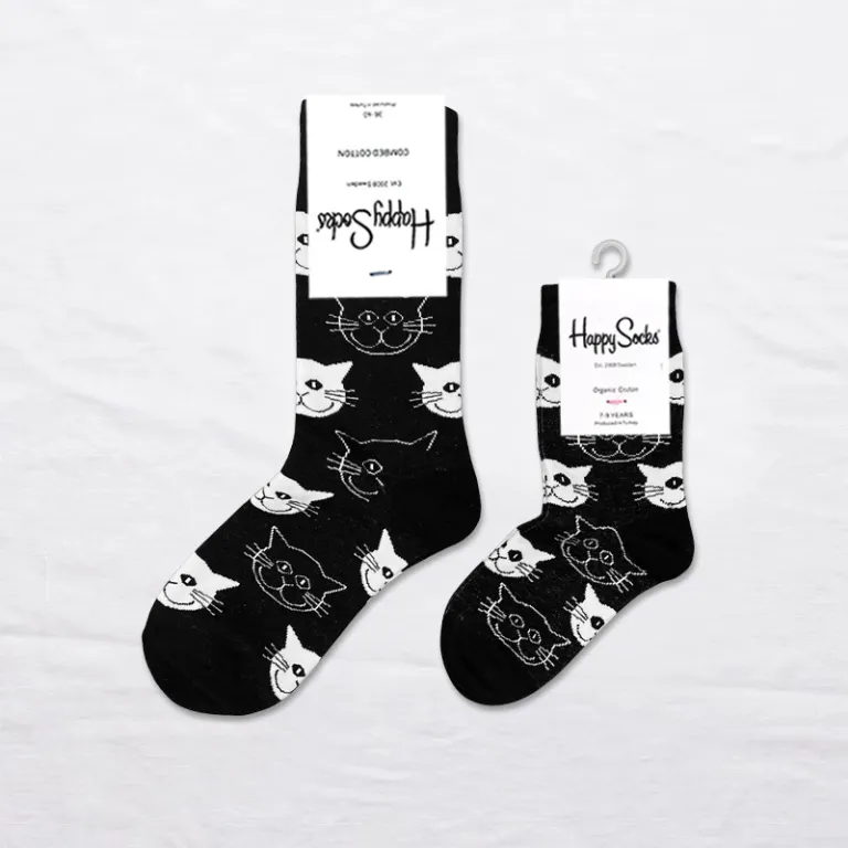 جوراب بچگانه HappySocks طرح کارتونی ساق متوسط مدل هایپی مناسب دختر و پسر برای استفاده بیرون از منزل طرح بامزه عمده و خانوادگی