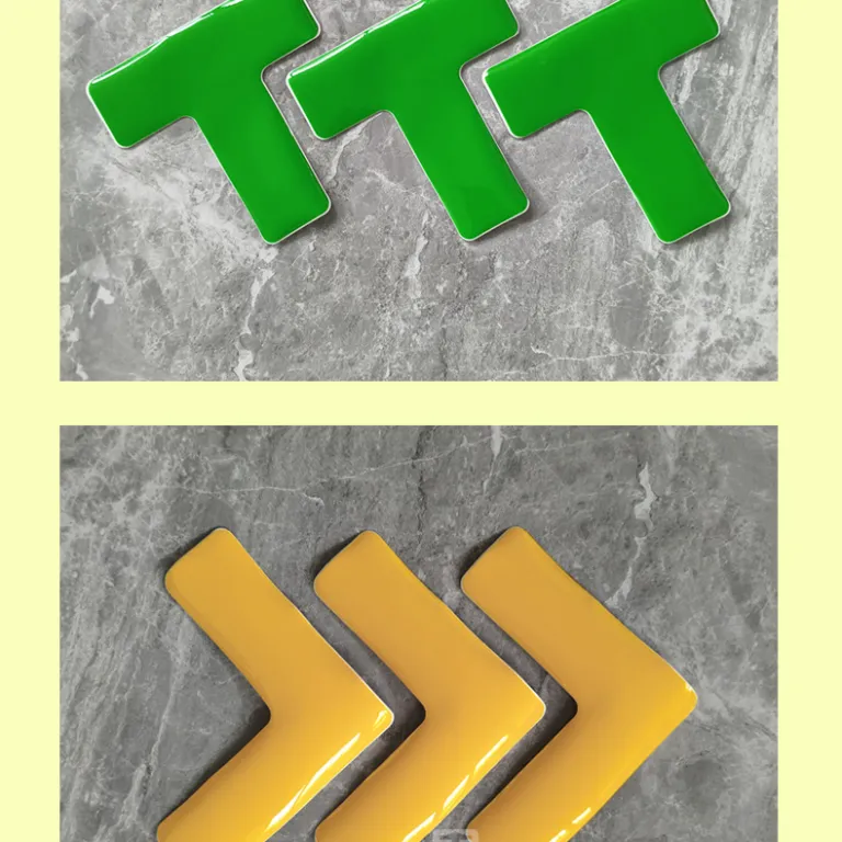 6Sبرچسب موقعیت‌یاب L شکل PVC کارخانه، برچسب علامت‌گذاری کف کارگاه، بیمارستان، چیدمان اشیاء روی میز