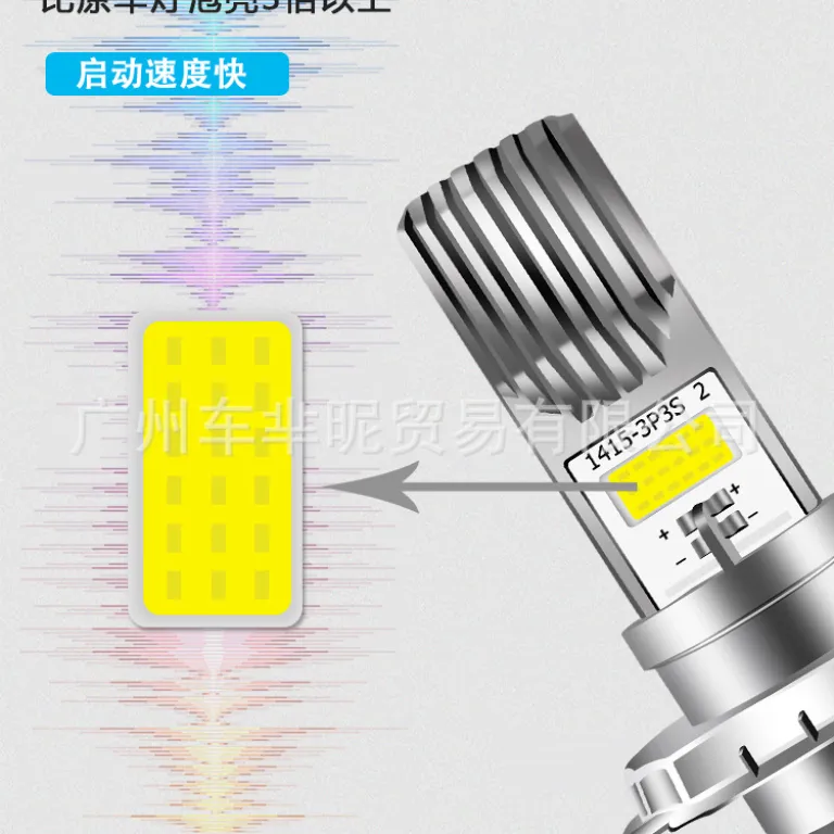 چراغ جلو LED فوق روشن موتورسیکلت و موتور برقی COB H4 یکپارچه نور بالا و پایین، چراغ LED سفارشی هارلی