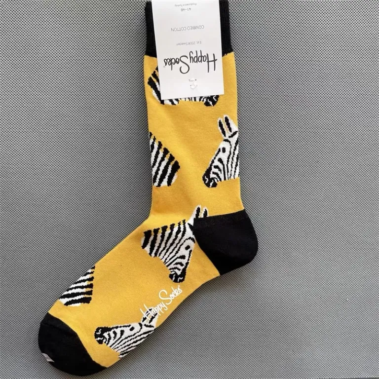 جوراب رنگی HappySocks مردانه طرح کارتونی فانتزی اینستاگرامی ساق‌متوسط بیرونی خیابانی