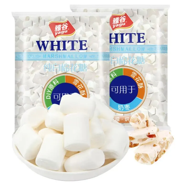 پنبه‌نبات سفید خالص یاگو 500g پنبه‌نبات کم‌شیرین طعم اصلی مواد اولیه شیرینی برفی و آبنبات و تنقلات