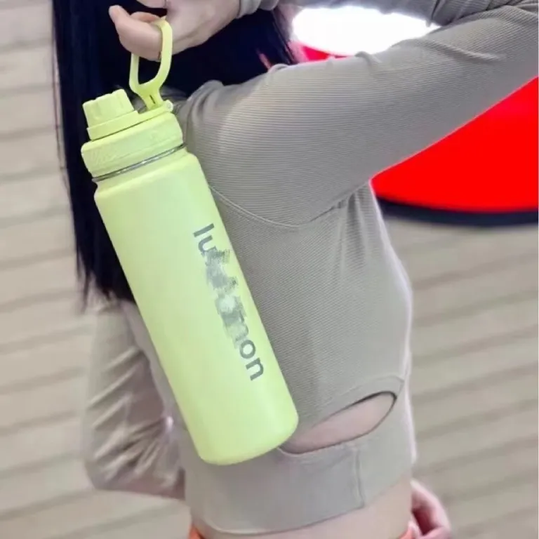 بطری آب ورزشی BacktoLife مشابه lululemon 710ml قمقمه سفری و یوگا