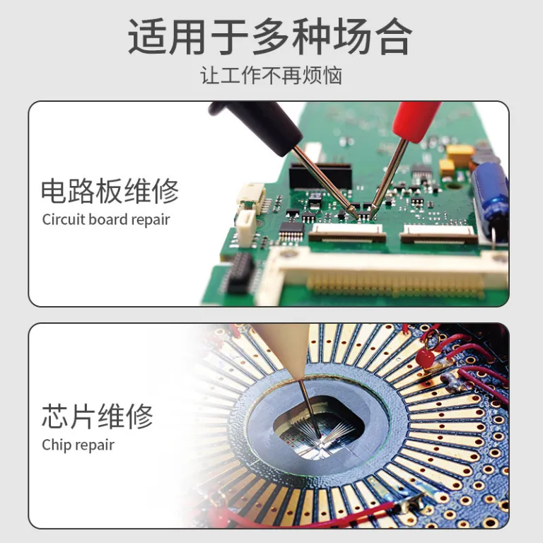 ذره‌بین گیره فلزی کمکی تعمیرات، گیره کمکی برای تعمیر برد مدار موبایل و PCB