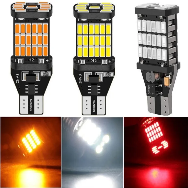 لامپ ال‌ای‌دی دنده عقب خودرو با رفع خطا T15-4014-45SMD لامپ راهنما لامپ ترمز لامپ چراغ عقب پرشدت