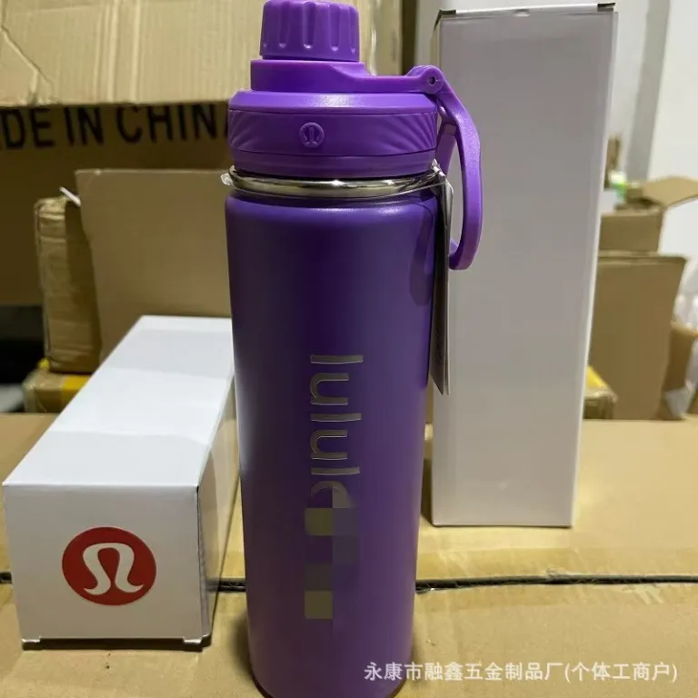 بطری آب ورزشی BacktoLife مشابه lululemon 710ml قمقمه سفری و یوگا