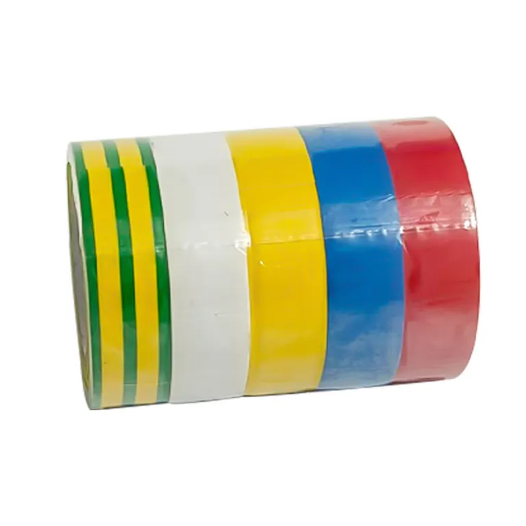 نوار چسب برق PVC عایق‌بندی با چسبندگی بالا، مقاوم در برابر حرارت، ولتاژ بالا و سرما، رنگی، نسوز، دارای گواهی CE، مشکی