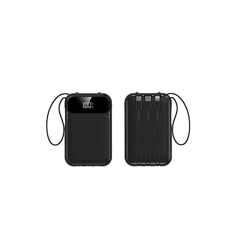 3C دارای گواهی 22.5W پاوربانک 20000 میلی‌آمپر با ظرفیت بالا، شارژ سریع، مینی و دارای کابل داخلی، قابل سفارشی‌سازی