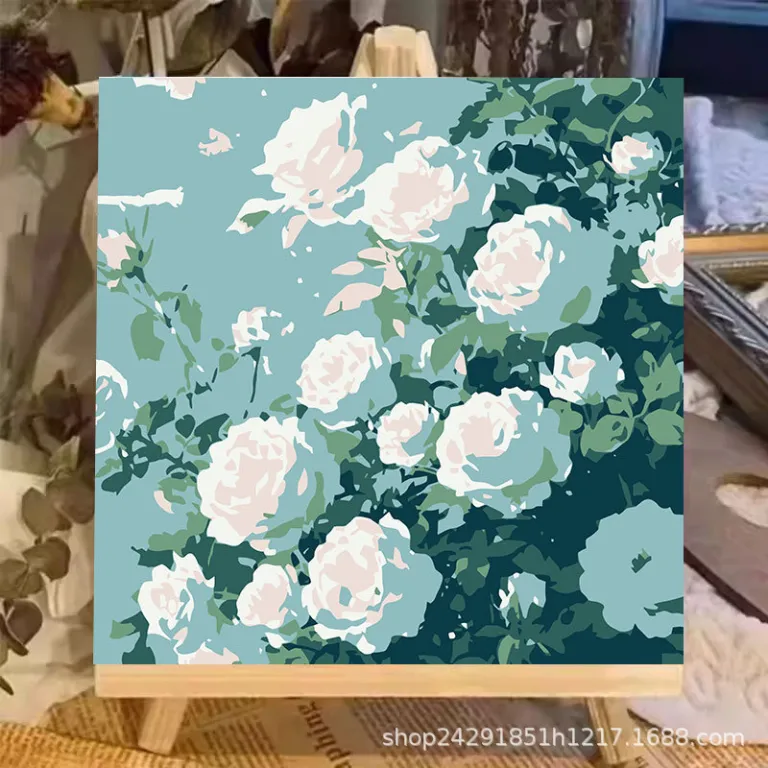نقاشی رنگ‌روغن دیجیتال گل DIY رنگ‌آمیزی نقاشی دستی کودکانه نقاشی دستی پر کردن منظره لاله نقاشی رنگ‌روغن دیجیتال عمده