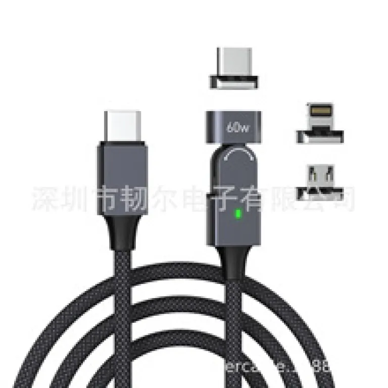 کابل دیتا چهارکاره آلیاژ روی 65W قابل حمل مناسب شارژ سریع آیفون